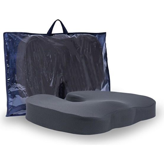 Viscotex Visco Ortopedik Koksiks Oturma Minderi 44 x 36/7 cm, Gri - 36 x 44 cm Yastık Fiyatı