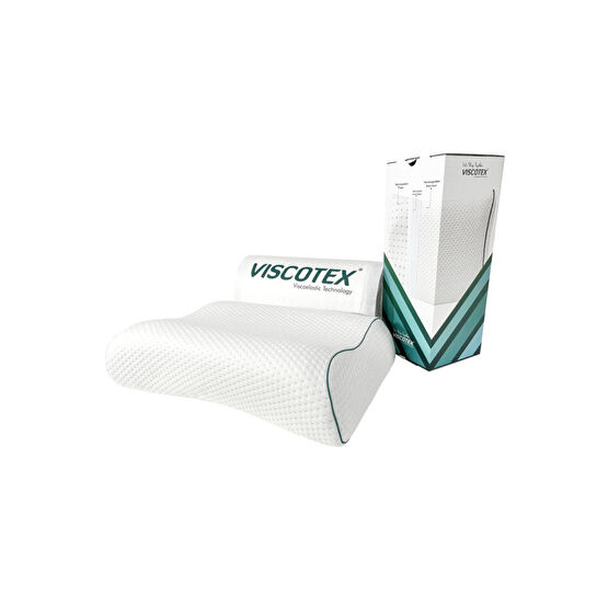 VİSCOTEX Yüksek Ortopedik Boyun Destekli Yastık High Orthopedic Pillow 55x40x13/11 cm Beyaz Yastık Fiyatı