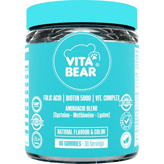 Vita Bear Strong Hair Gummy Vitamin 60 Adet Saç Bakım Maskeleri & Serumlar & Spreyler Fiyatı