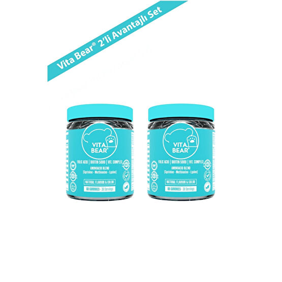 Vita Bear Strong Hair Gummy Vitamin 60 Adet X 2 Saç Bakım Maskeleri & Serumlar & Spreyler Fiyatı