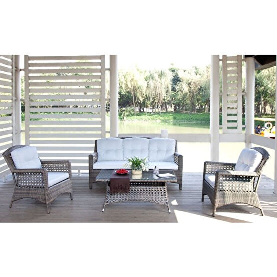 Vitello Verona Plus Rattan Oturma Grubu Dış Mekan / Kış Bahçesi / Cam Balkon Koltuk Takımı / Seti Fiyatı