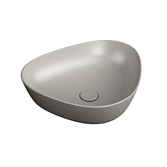 Vitra Plural 7812B420-0016 47 CM Üçgen Alçak Armatür Deliksiz Mat Bej Çanak Lavabo Şofbenler Fiyatı