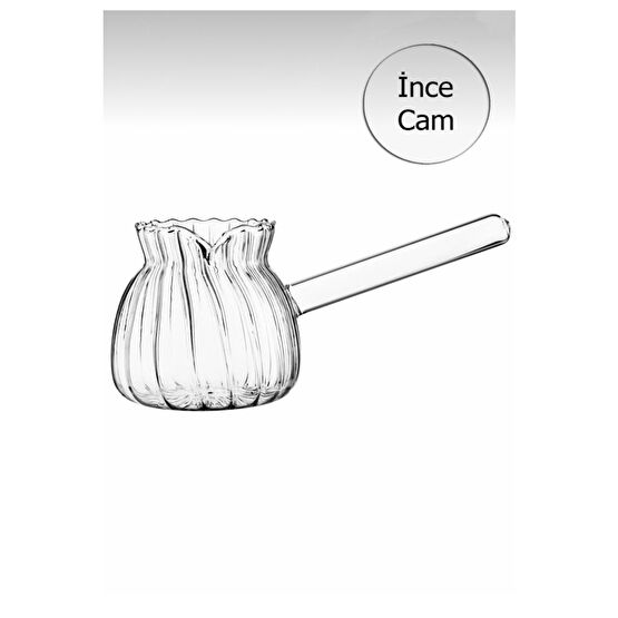 Vivien Home 500ml Sefa Isıya Dayanıklı Cam Cezve Şeritli Cezve Takımları Fiyatı