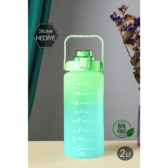 Voit 120 Bpa Içermez Motivasyon Su Matarası - Su Şisesi - Stickerlı Suluk 2 Lt Matara Fiyatı