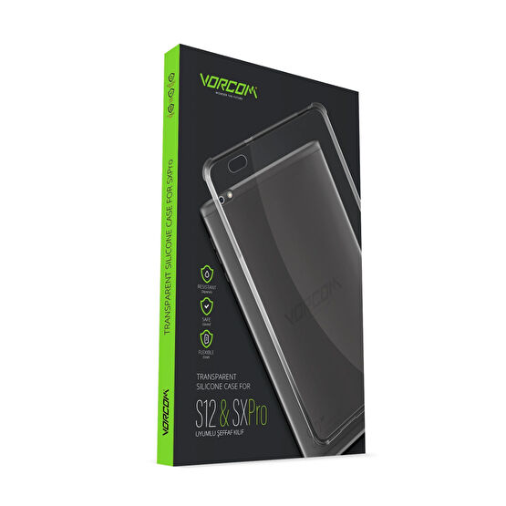 Vorcom S12 ve SXPro Tablet Uyumlu Şeffaf Kılıf Tablet Kılıfı Fiyatı