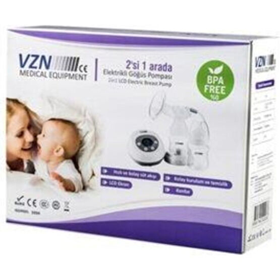 Vzn Süt Sağma Makinası-Göğüs Pompası Elektrikli - Beyaz - 165 x 130 x 85 mm Göğüs Pompası Fiyatı