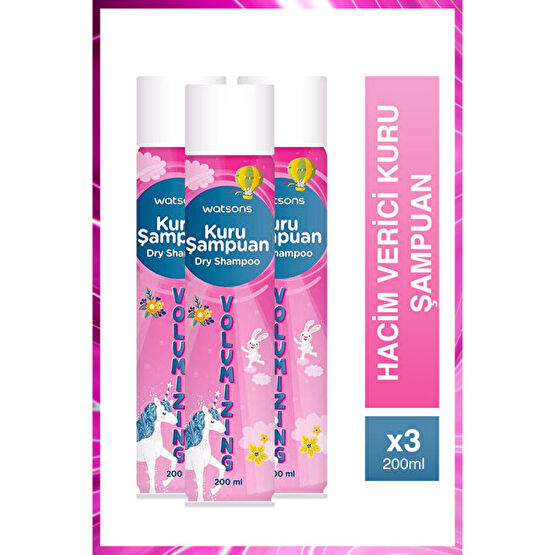 Watsons Hacim Verici Kuru Şampuan 200 ml 3 Adet Şampuan ve Saç Kremi Fiyatı