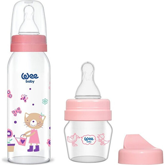Wee Baby Desenli Cam Biberon 250 ml + Mini Cam Alıştırma Bardağı Seti 30 ml Biberon Fiyatı