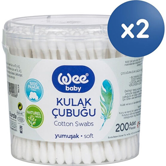 Wee Baby Kulak Temizleme Çubuğu Seti (200X2 400 Adet) Bebek Kulak Çubuğu Fiyatı