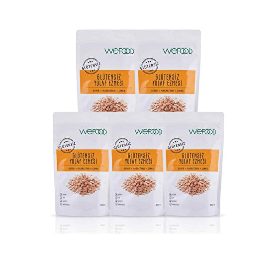 Wefood Glütensiz Yulaf Ezmesi 300 gr 5li Kahvaltılık Gevrek Fiyatı