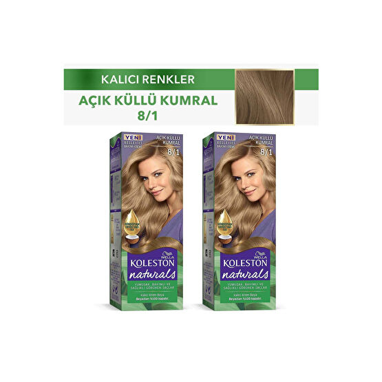 Wella Koleston Naturals Saç Boyası 8/1 Açık Küllü Kumral X 2 Adet Saç Boyası Fiyatı