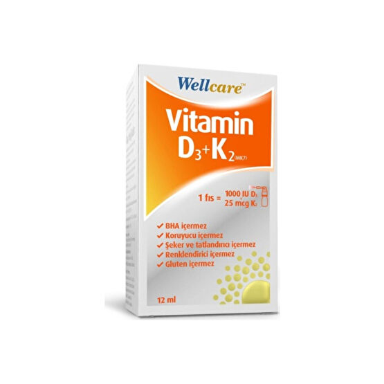 Wellcare D3k2 Oral Sprey 12 ml Sağlık / Diyet Fiyatı