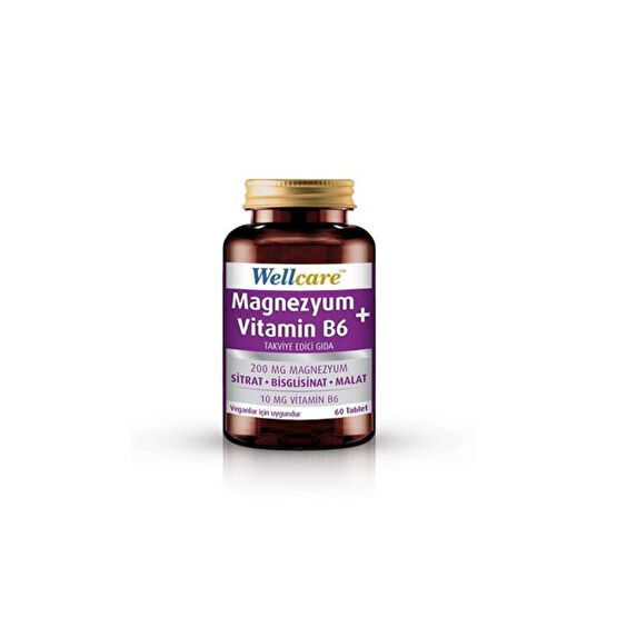 Wellcare Magnezyum Vitamin B6 Takviye Edici Gıda 60 Tablet