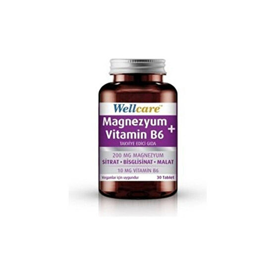 Wellcare Magnezyum+vitamin B6 Takviye Edici Gıda 30 Tablet Sağlık / Diyet Fiyatı