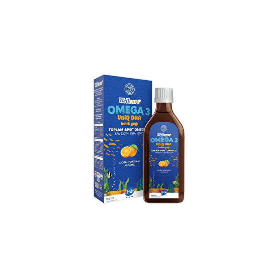 Wellcare Omega 3 Uniq Dha Balık Yağı 150 ml Balık Yağı / Omega 3 - 6 - 9 Fiyatı