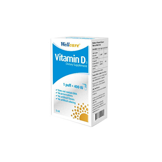 Wellcare Vitamin D3 400 Iu 5ml Sağlık / Diyet Fiyatı