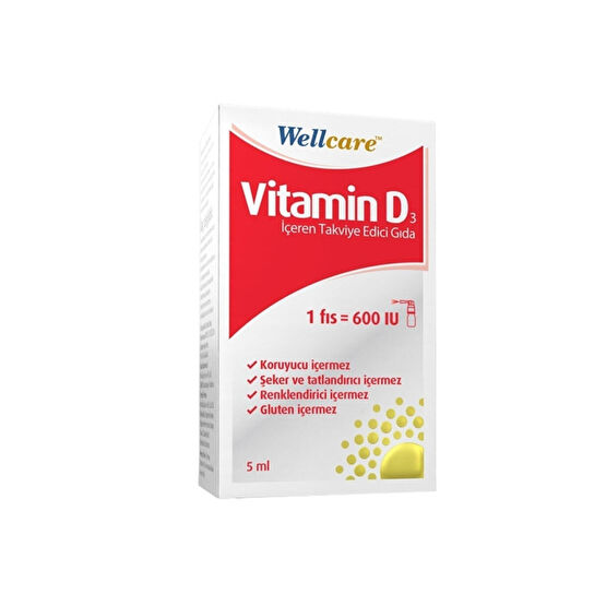 Wellcare Vitamin D3 600 Iu 5ml Sağlık / Diyet Fiyatı