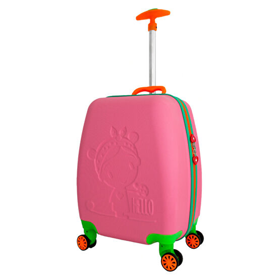 Wexta Wx-412 Şapkalı Kız Pembe Kız Çocuk Valizi Kabin Beden Bavul / Valiz Fiyatı