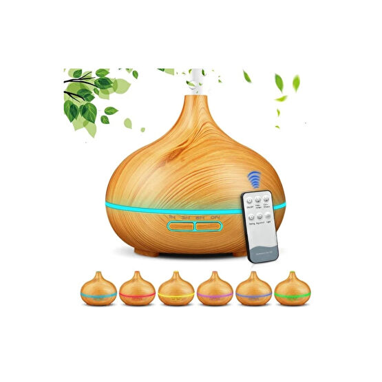 WINBEST 550 ml Aroma Difüzörü Buhar Ultrasonik 7 Renk Led Işıklı Aromatik Oda Kokusu Hava Nemlendirici Hava Temizleme - Nemlendirme Cihazları Fiyatı
