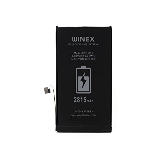 Winex iPhone 12 Pro Güçlendirilmiş Premium Batarya Telefon Yedek Parça Fiyatı