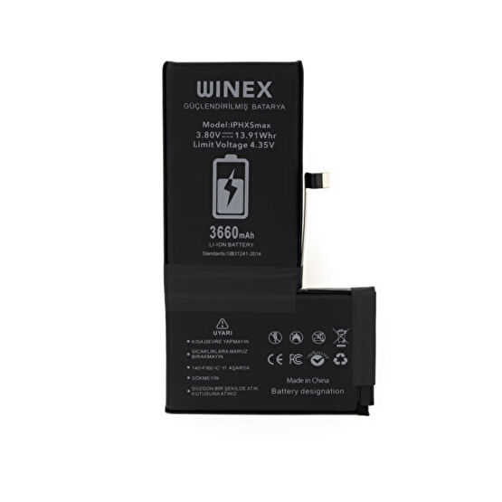 Winex iPhone XS Max Güçlendirilmiş Premium Batarya Telefon Yedek Parça Fiyatı