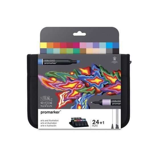 Winsor Newton Promarker 24 Renk Çantalı Set