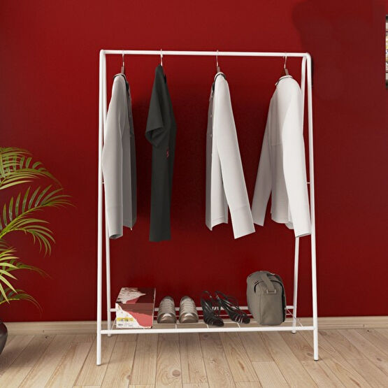 Wood In Wonderland Oval Telli Beyaz Butik Askısı Konfeksiyon Askılık Elbise Askılığı Vestiyer Fiyatı