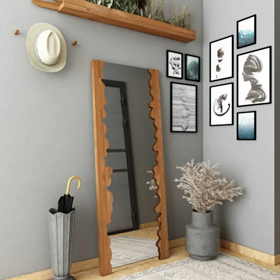 Woodesk Miral Masif Agac Tik Renk 150X60 Boy Aynasi Cpt2333-150 Yemek Odası Takımı / Seti Fiyatı