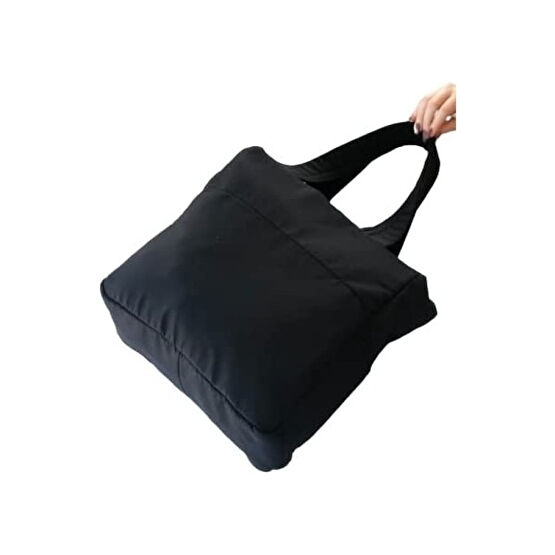 Xnews Kabartmalı Puf Kumaş Shopper Çanta Napoli Siyah Renk Zigon Sehpa Fiyatı