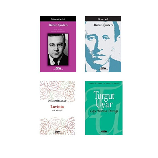 Yapı Kredi Yayınları Sabahattin Ali - Özdemir Asaf - Turgut Uyar - Orhan Veli Şiirleri 4 Kitap Set Şiir Kitapları Fiyatı