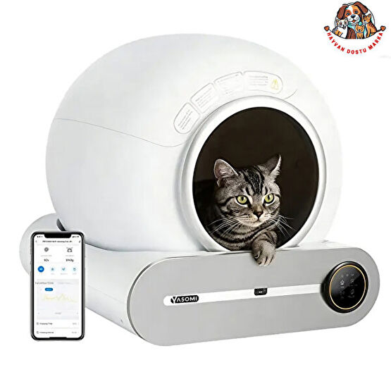 Yasomi Smart Cat Cleaner 9 L Kapasiteli ve Wi-Fi Uygulama Bağlantılı Kedi Tuvaleti Evcil Hayvan Ürünleri Fiyatı