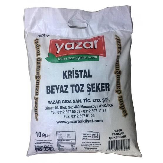 Yazar Kristal 10 kg Toz Şeker Toz ve Küp Şeker Fiyatı