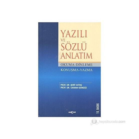 Yazılı Ve Sözlü Anlatım-Şerif Aktaş Klasik Türk (Divan) Edebiyatı Fiyatı