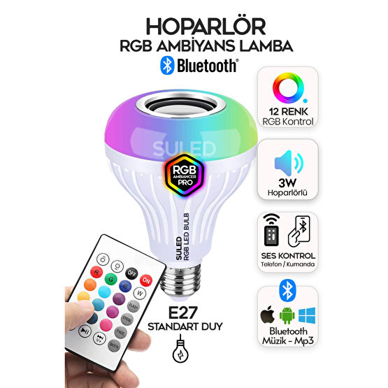 yopigo Led Music Bulb Bluetooth Hoparlör Akıllı Led Ampul Lamba Bluetooth Hoparlör Fiyatı