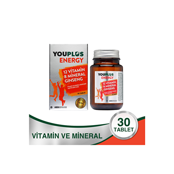 Youplus Energy Vitamin ve Mineral Kompleksi 30 Tablet Sağlık / Diyet Fiyatı