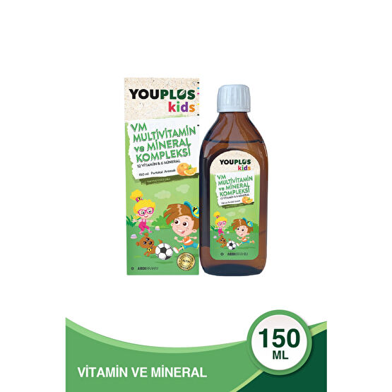 Youplus Kids Multi Vitamin ve Mineral  Kompleksi 150 ML Şurup Sağlık / Diyet Fiyatı