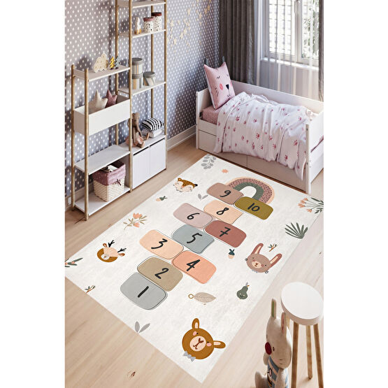YTR HOME Makinede Yıkanabilir Kaymaz Taban Leke Tutmaz Eğitici Bebek Ve Çocuk Odası Halısı Oyun Matı 80 x 300 Beden Bebek Odası Halı Fiyatı