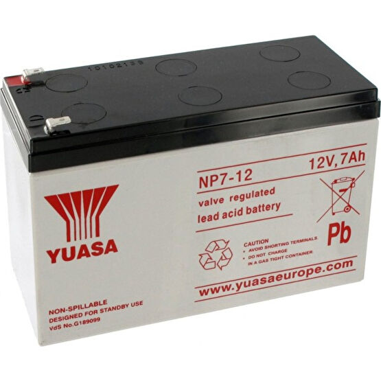 Yuasa NP7-12L 12V 7 Ah Bakımsız Kuru Akü Kesintisiz Güç Kaynakları (UPS) Fiyatı