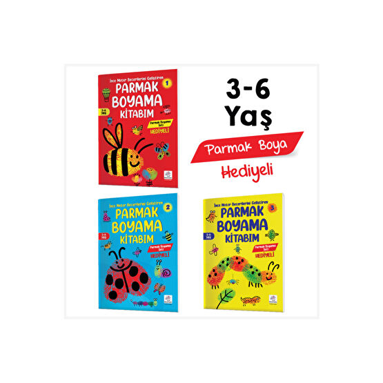 yükselen zeka Parmak Boyama Kitabım Seti 3-6 Yaş Aktivite & Eğitici Kitaplar Fiyatı