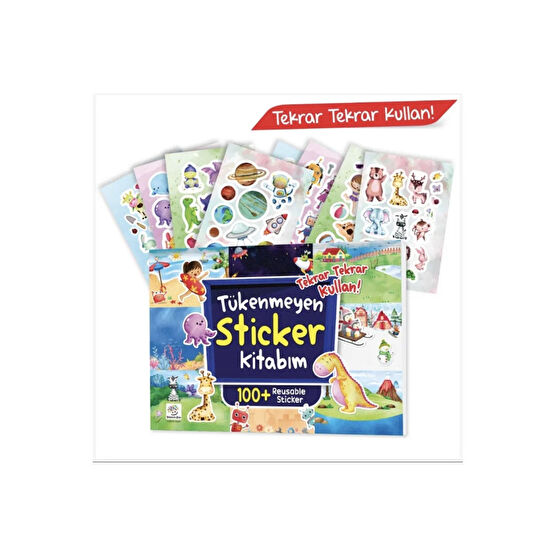 yükselen zeka Tükenmeyen Sticker Kitabım (100+ Tekrar Tekrar Kullanılabilen Sticker) Aktivite & Eğitici Kitaplar Fiyatı