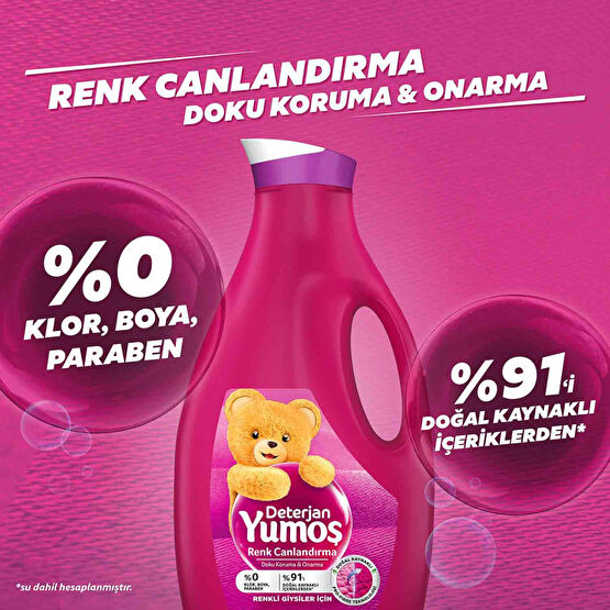 Yumoş Sıvı Çamaşır Deterjanı 2520 ml Renkliler İçin