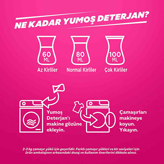 Yumoş Sıvı Çamaşır Deterjanı 2520 ml Renkliler İçin