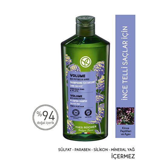 Yves Rocher İnce Telli Saçlar İçin (Volume) Hacim Veren Şampuan - Sülfatsız & Vegan-300 ml