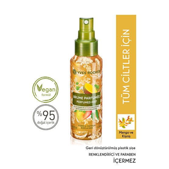 Yves Rocher Saç Ve Vücut Spreyi- Canlandırıcı Mango Kişniş- 100ml-