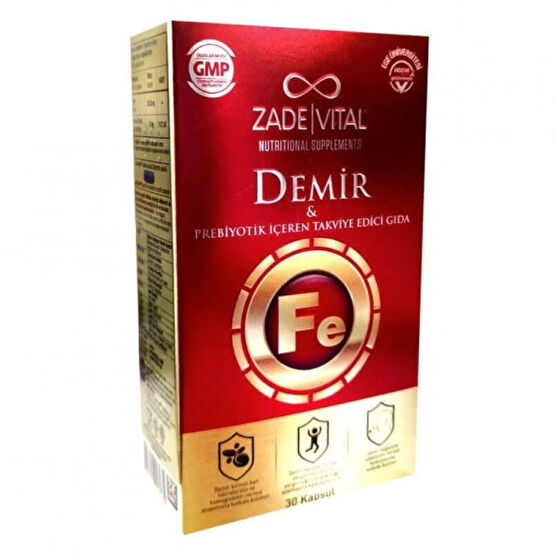 Zade Vital Iron (30 Kapsul) Kişisel Bakım Gereçleri Fiyatı