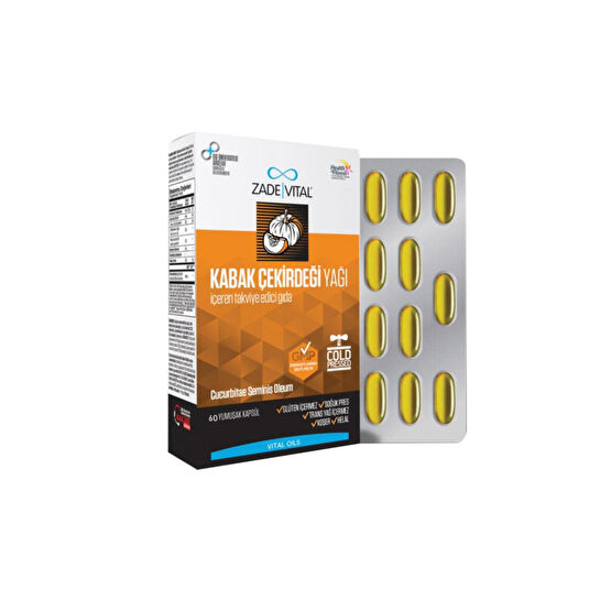 Zade Vital Kabak Çekirdeği Yağı Kapsül Blister Ambalaj 60 Sağlık / Diyet Fiyatı