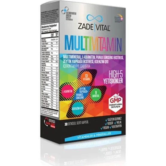 Zade Vital Multivitamin Bitkisel 30 Kapsul Kişisel Bakım Gereçleri Fiyatı