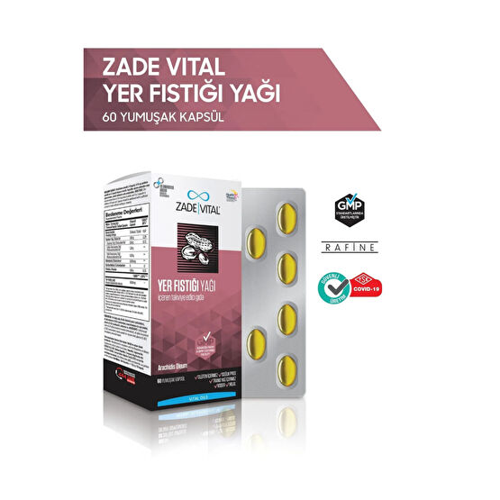 Zade Vital Yer Fıstığı Yağı Blister 60 Kapsül Sağlık Fiyatı