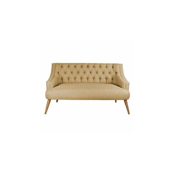 ZE10 Design Sütlü Kahve Lamont Loveseat İkili Kanepe