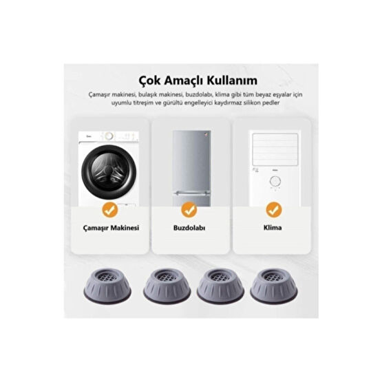 ZeytStore Beyaz Eşya Altlığı Ayağı Çamaşır Bulaşık Makinası Buzdolabı Yükseltici Titreşim Önleyici 12 Adet Yedek Parça ve Aksesuar Fiyatı